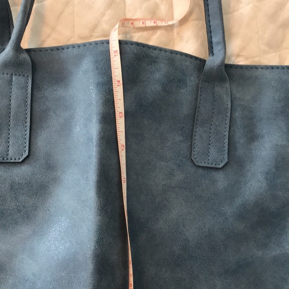 NWOT blue leather tote - Picture 5 of 6